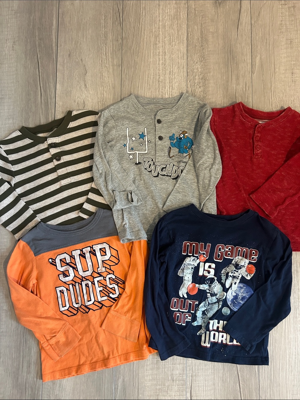 Toddler Boy’s Bundle of 5 Long Sleeve Shirts Sz 4T/4